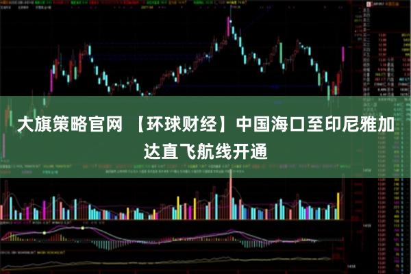 大旗策略官网 【环球财经】中国海口至印尼雅加达直飞航线开通